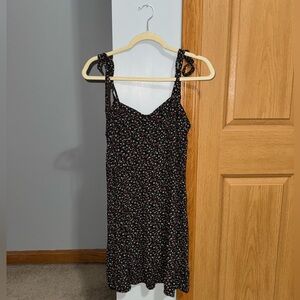 Aeropostale Black Floral Tank Top Mini Dress Women’s Size Medium